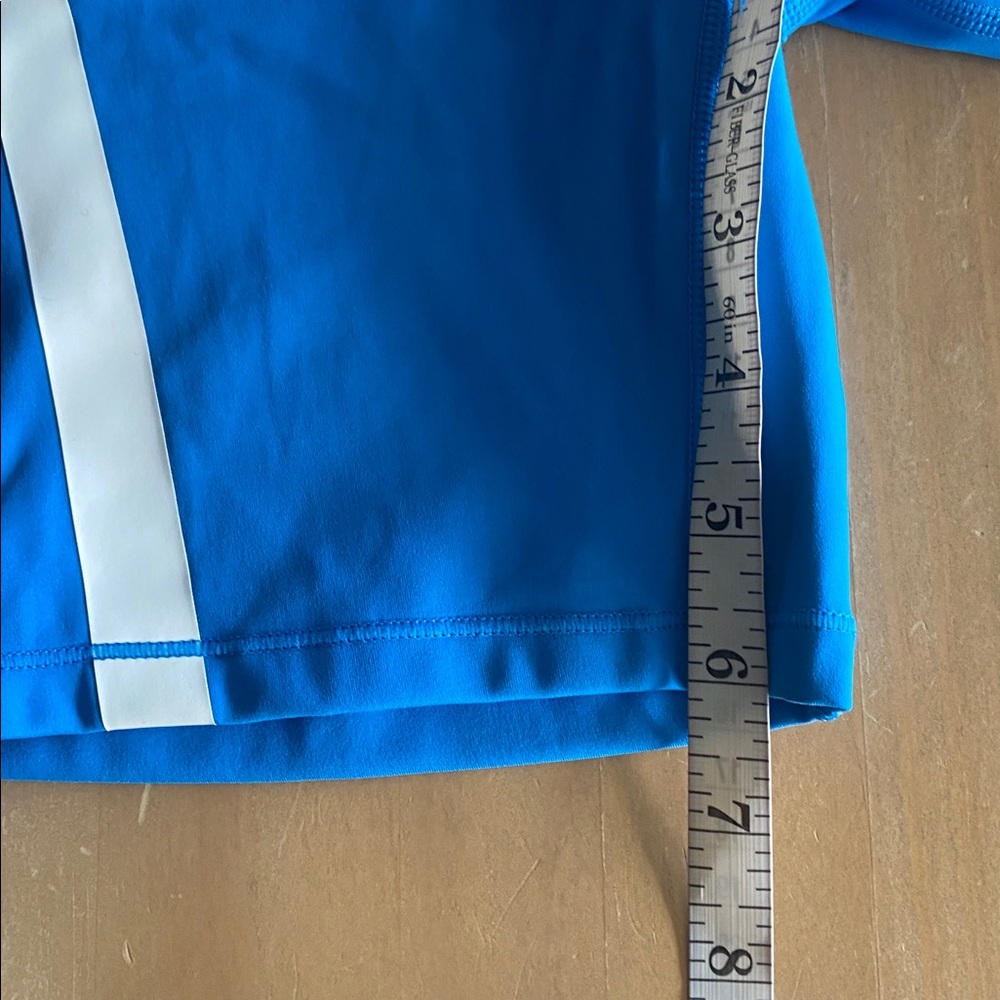 BANDIER V-Neck Plunge Contrast Short Catsuit 🐈⬛ Size S Blue White Luxury Chic - Picture 11 of 11
